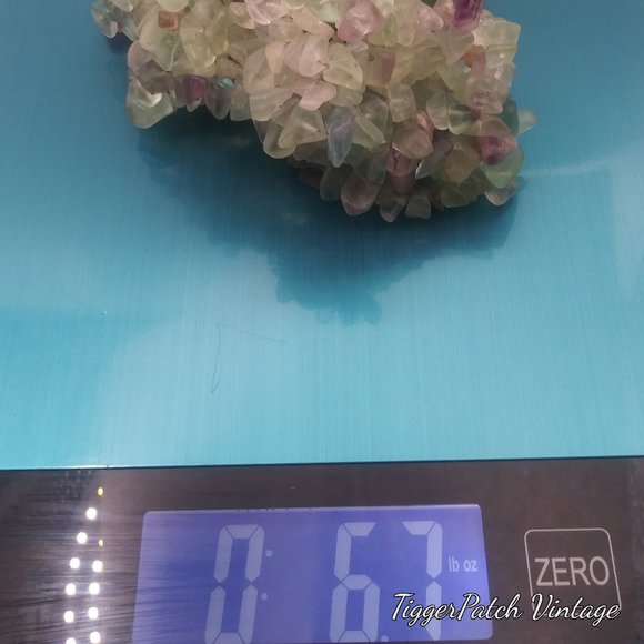 Amethyst and Aquamarine Wide Strand Chip Necklace - Picture 7 of 7